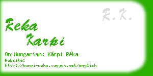 reka karpi business card