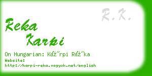 reka karpi business card